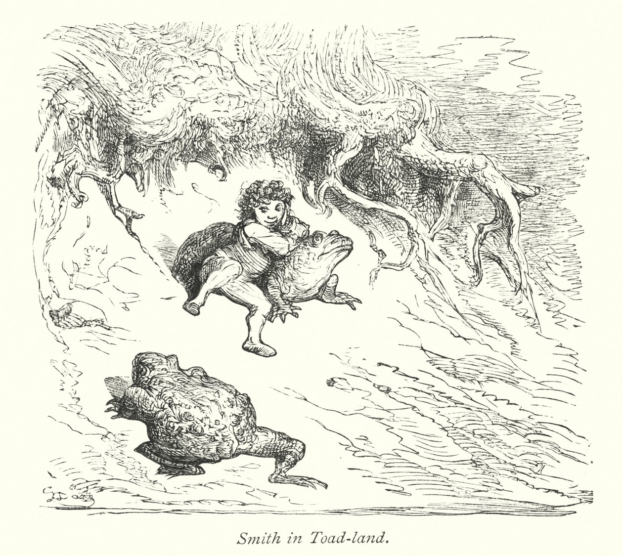 Smith au pays des crapauds (gravure) - Gustave Dore