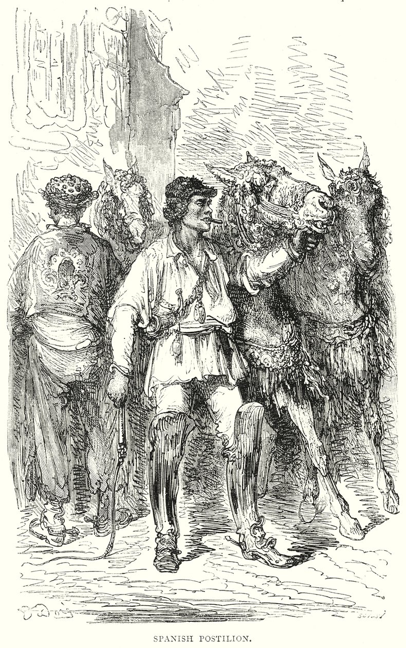 Postillon espagnol (gravure) - Gustave Dore