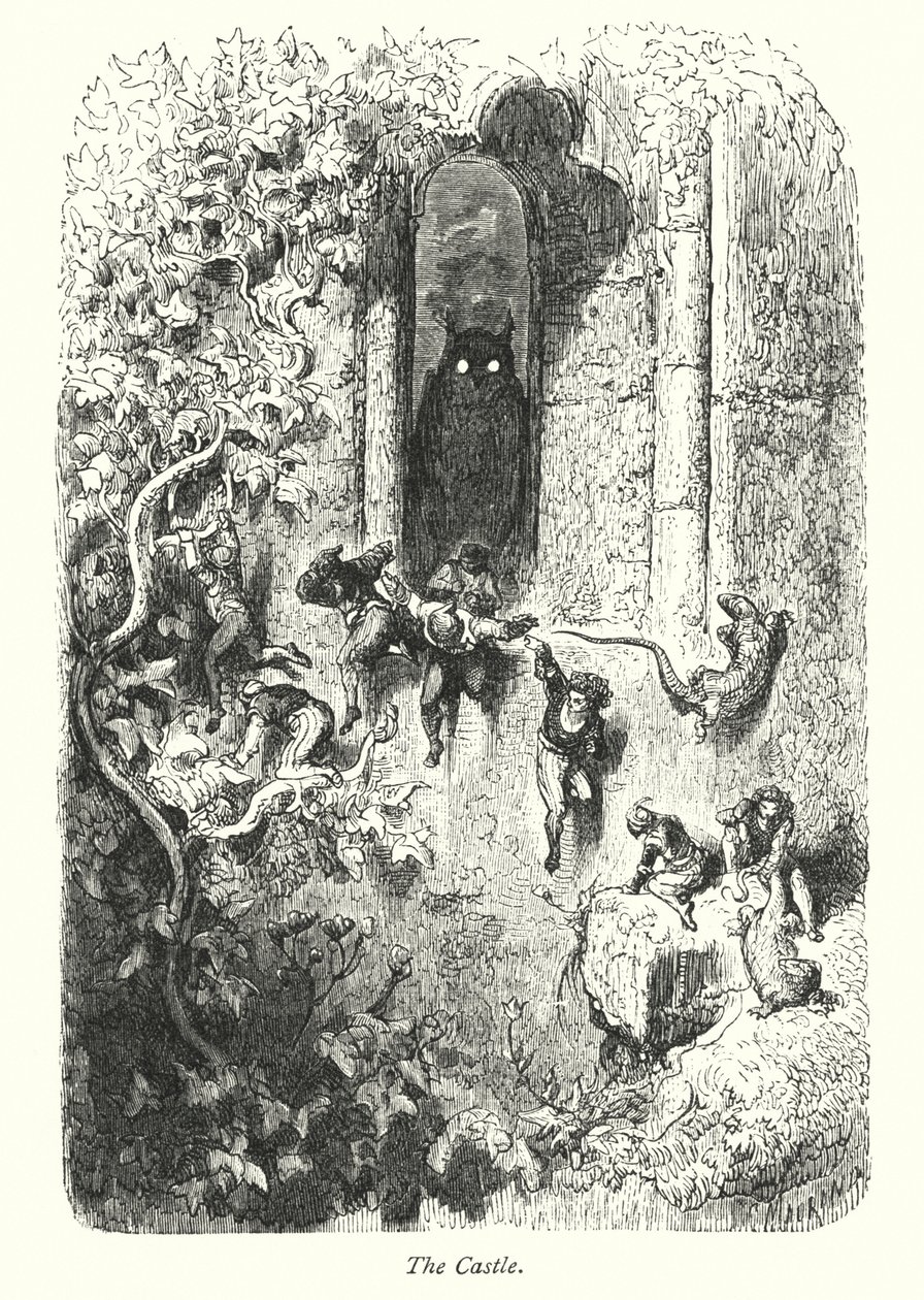 Le château (gravure) - Gustave Dore