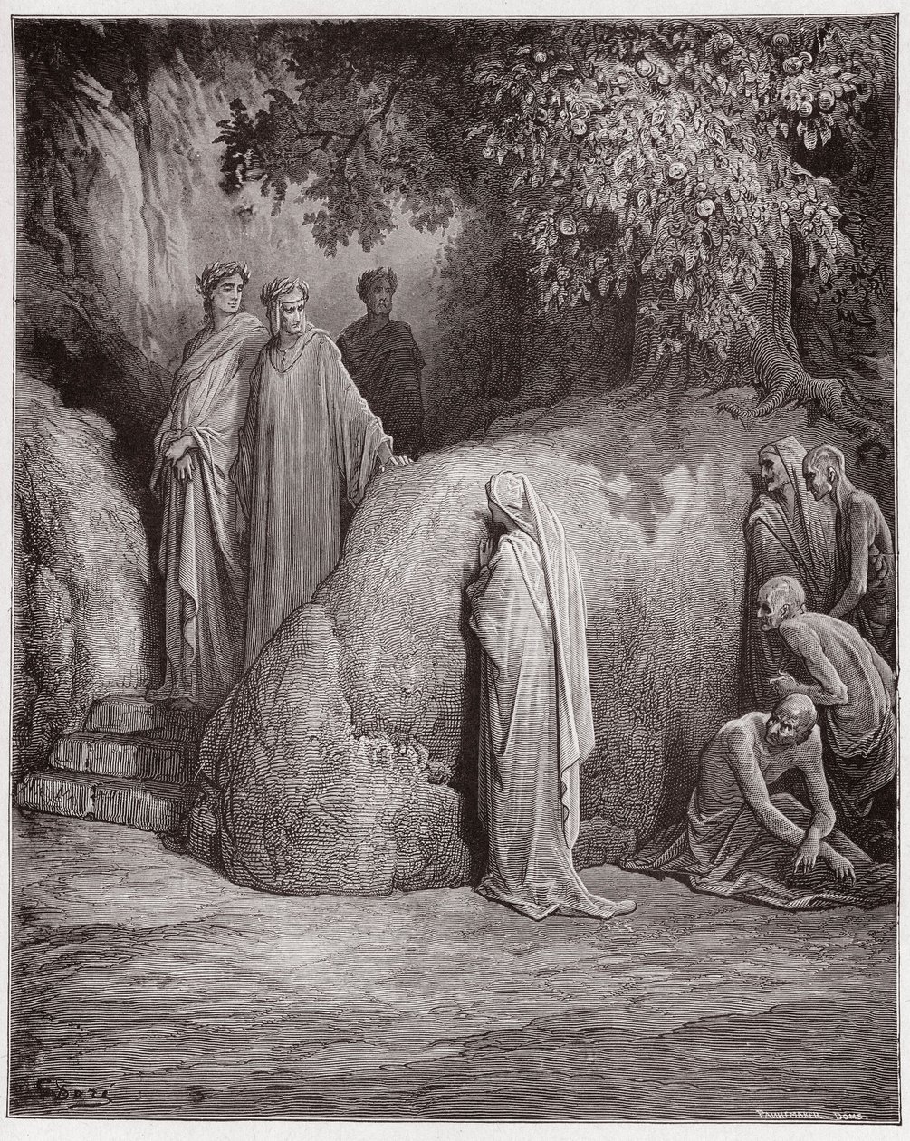 La Divine Comédie, Purgatoire, Chant 23: Dante reconnaît l
