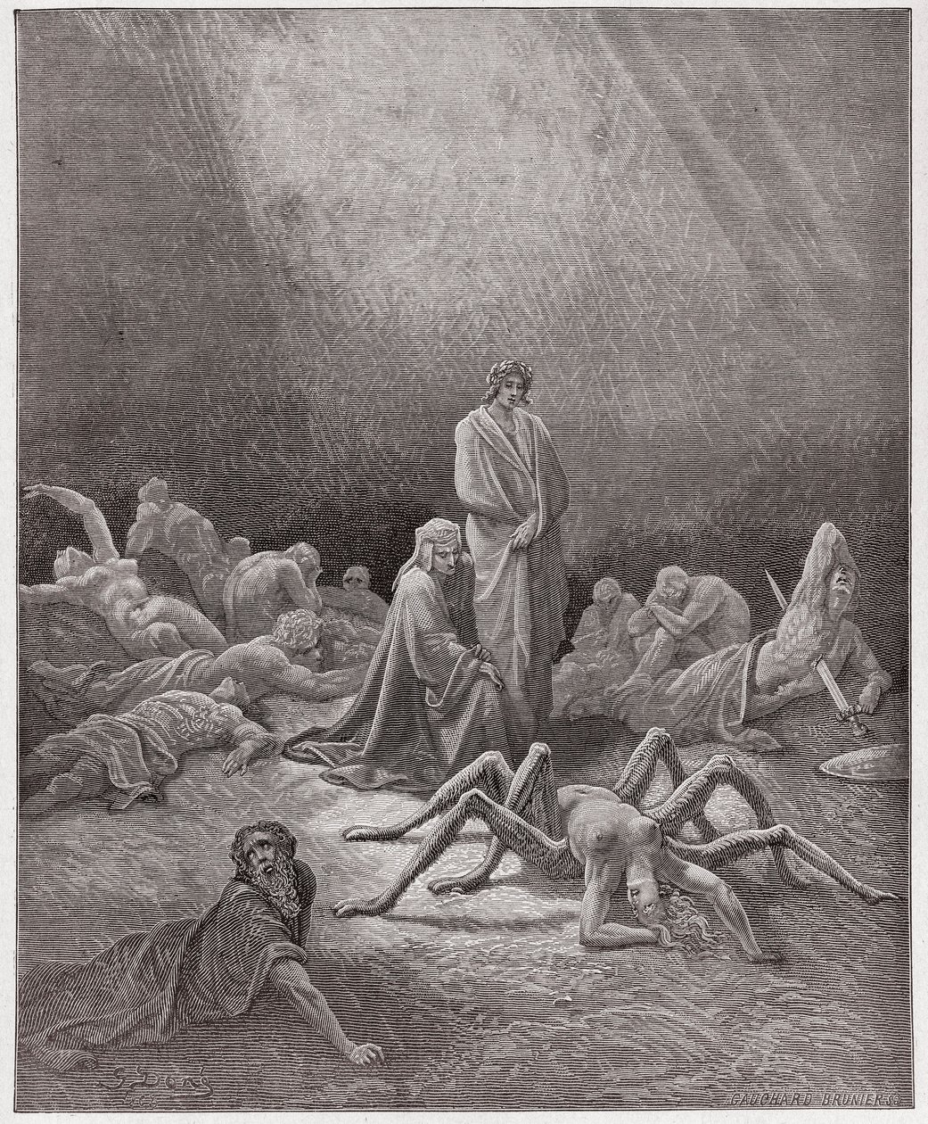 La Divine Comédie, Purgatorio, Chant 12 : Dante contemple l