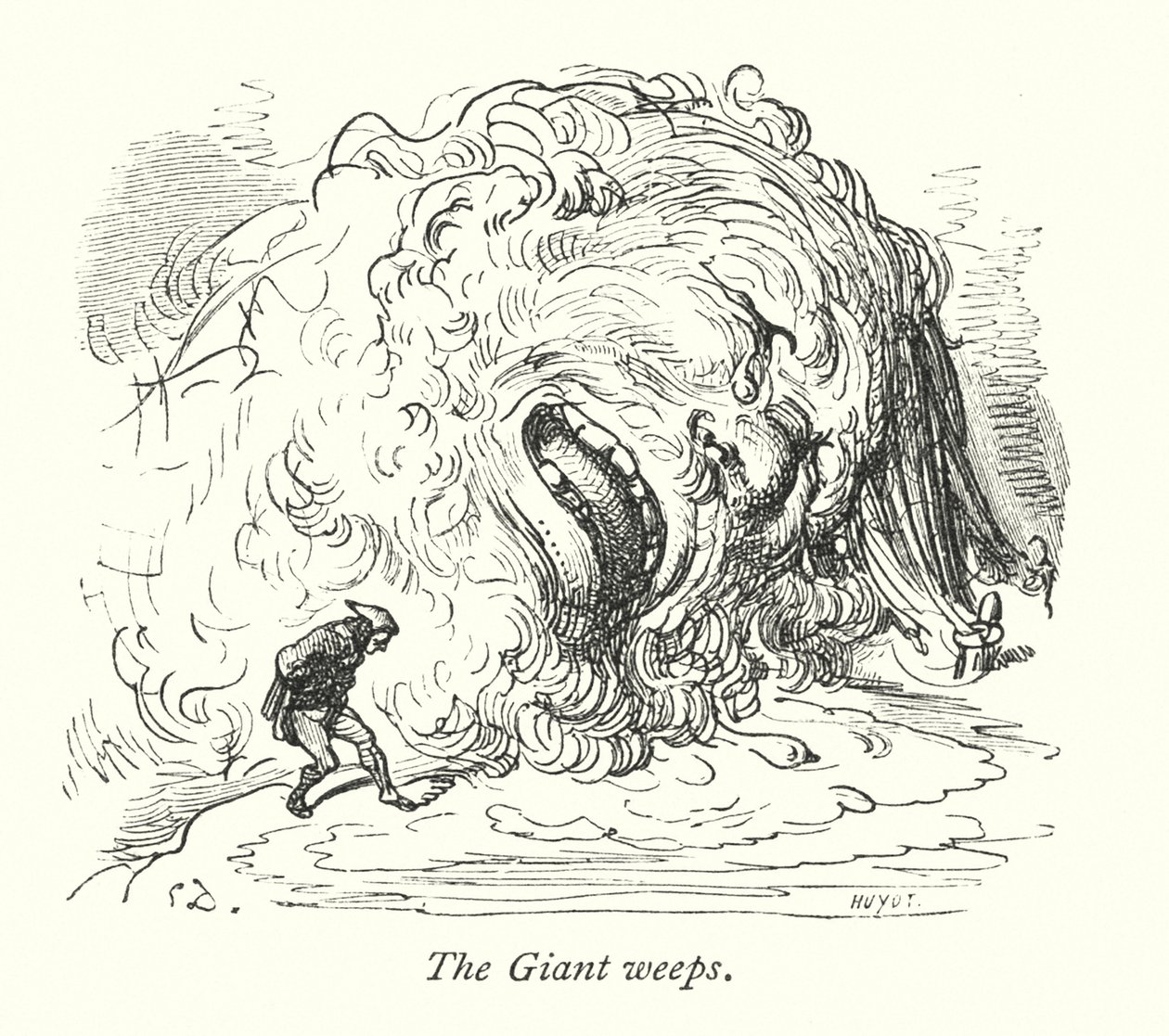 Le géant pleure (gravure) - Gustave Dore