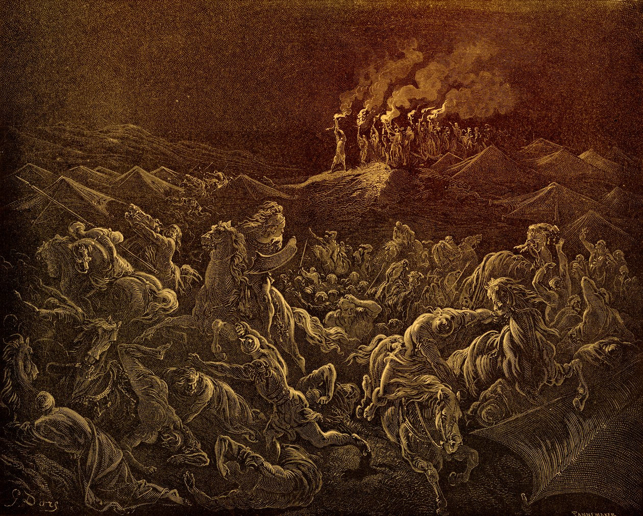 Les Madianites mis en fuite par Doré - Bible - Gustave Dore