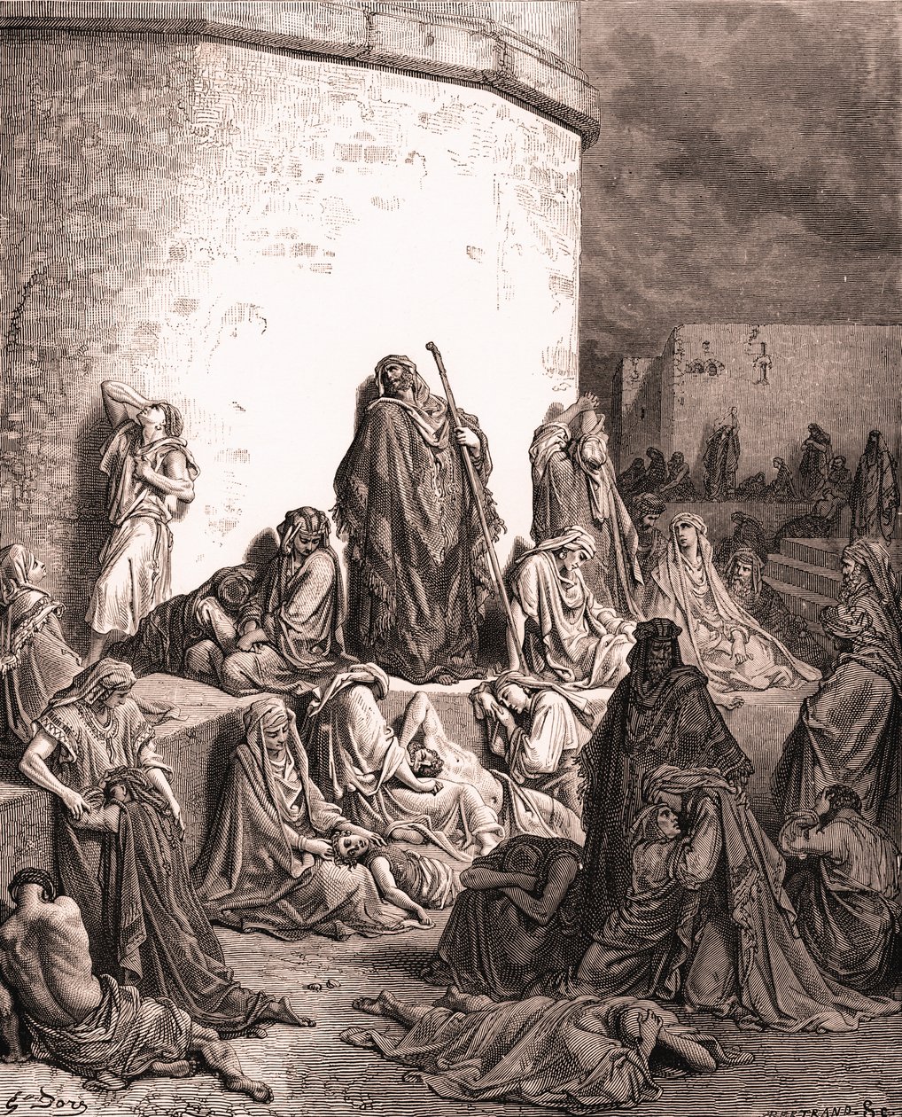 Le peuple pleure Jérusalem, par Gustave Doré - Bible - Gustave Dore