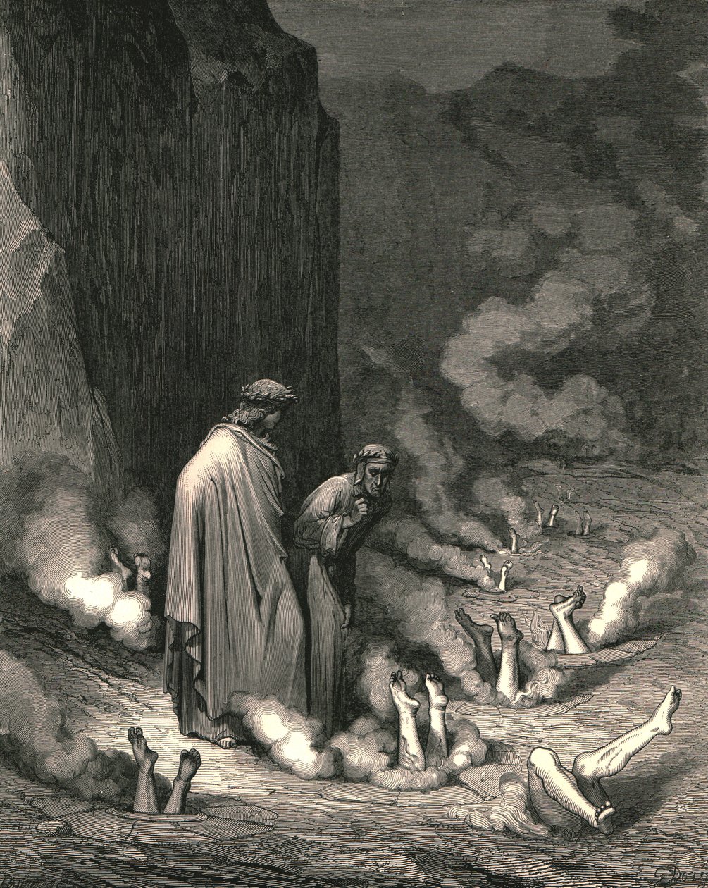 Là, je me tenais comme le moine, qui confesse un misérable condamné pour meurtre, vers 1890 - Gustave Dore