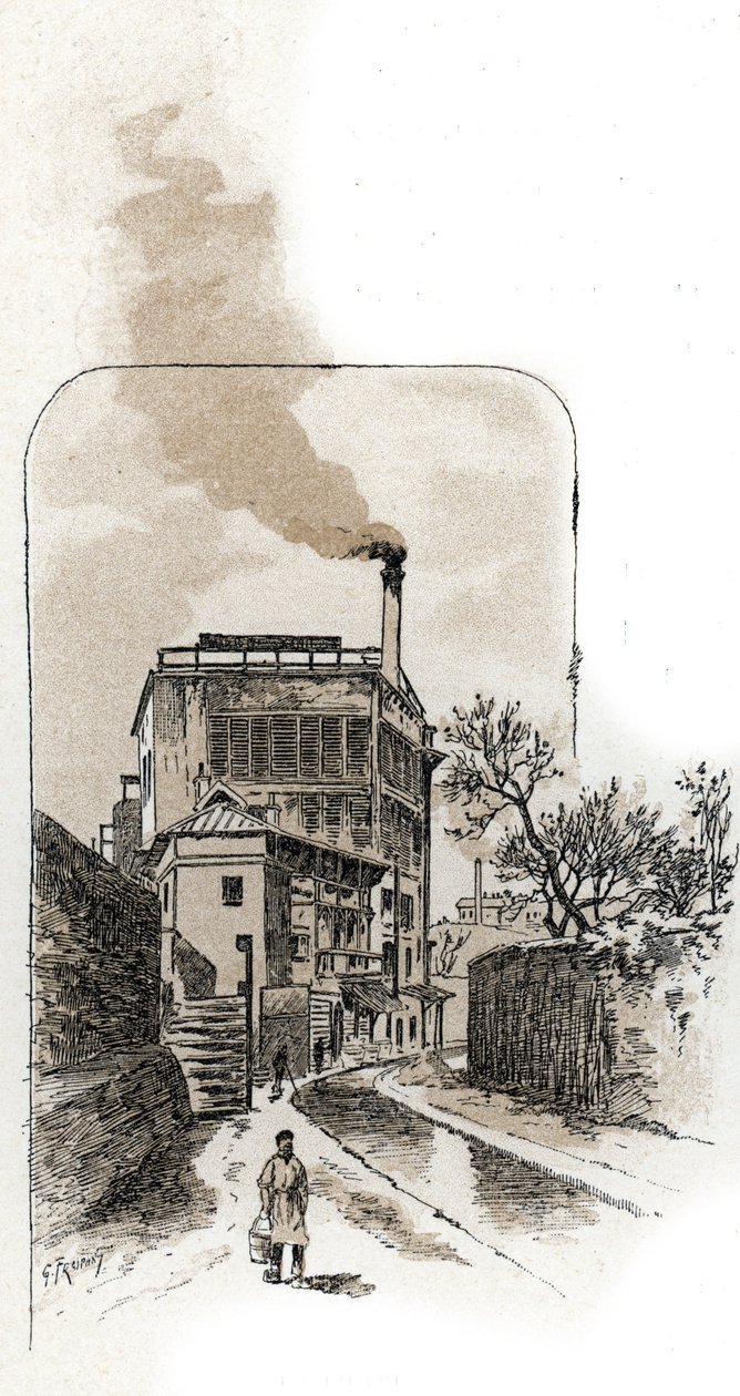 Vue de la rivière Bièvre à Paris (Saint-Juirs) - Gustave Fraipont