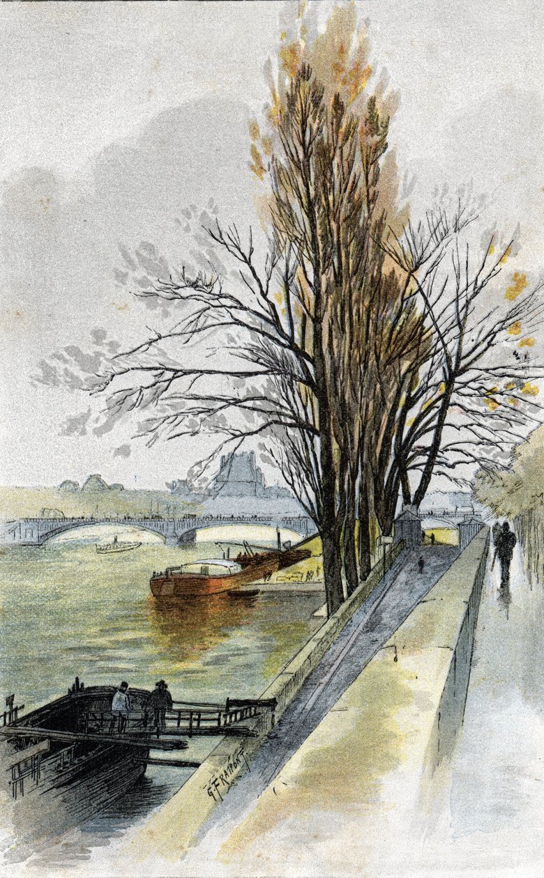 Vue du pont de Solférino depuis le Quai d