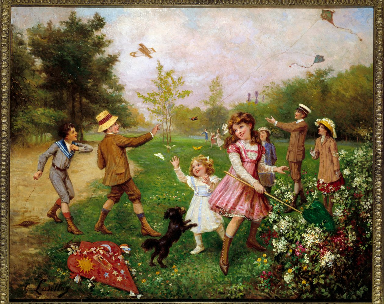 La Chasse aux papillons - Gustave Francois Lasellaz