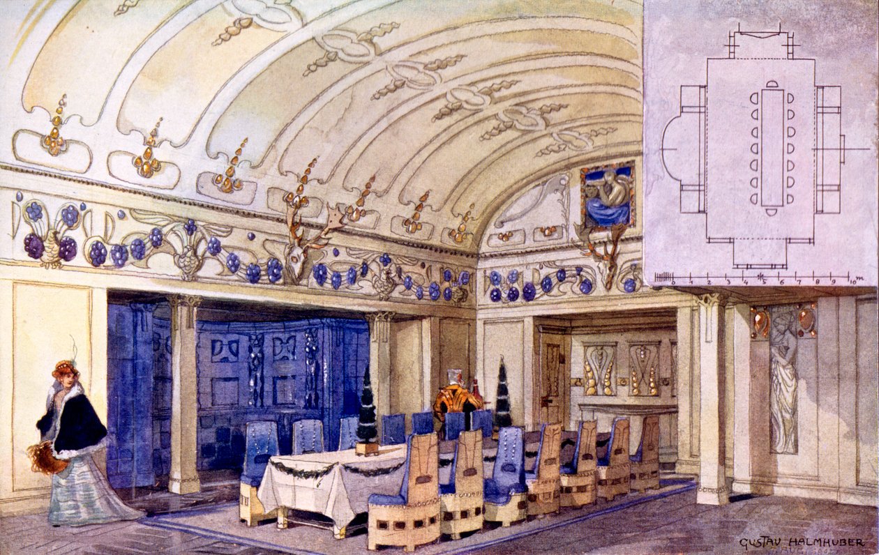 Salle à manger allemande, début du 20e siècle - Gustave Halmhuber