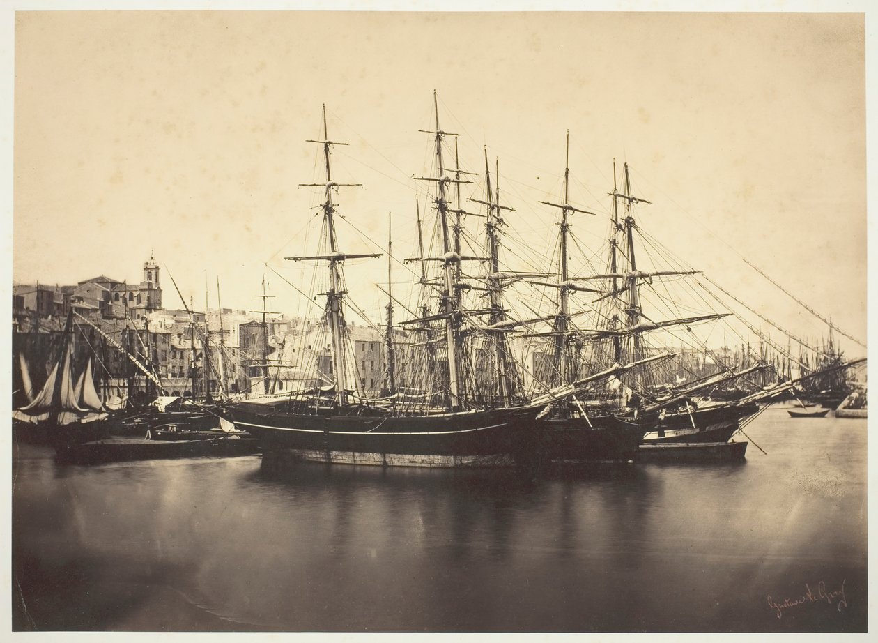 Navires dans le port de Sète, 1857 - Gustave Le Gray