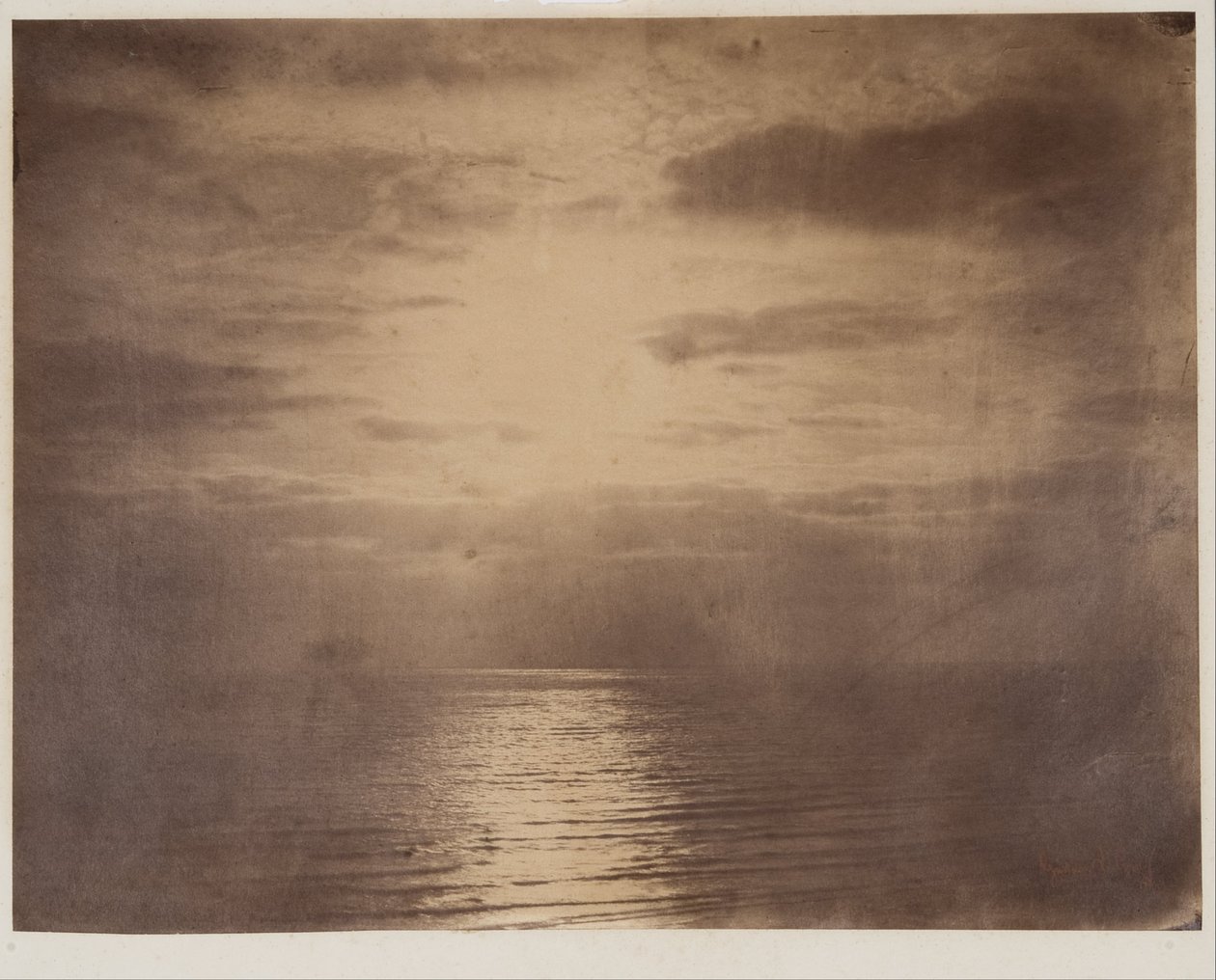 Solar Effect in the Clouds--Ocean (Effet de soleil dans les nuages--ocean) - Gustave Le Gray