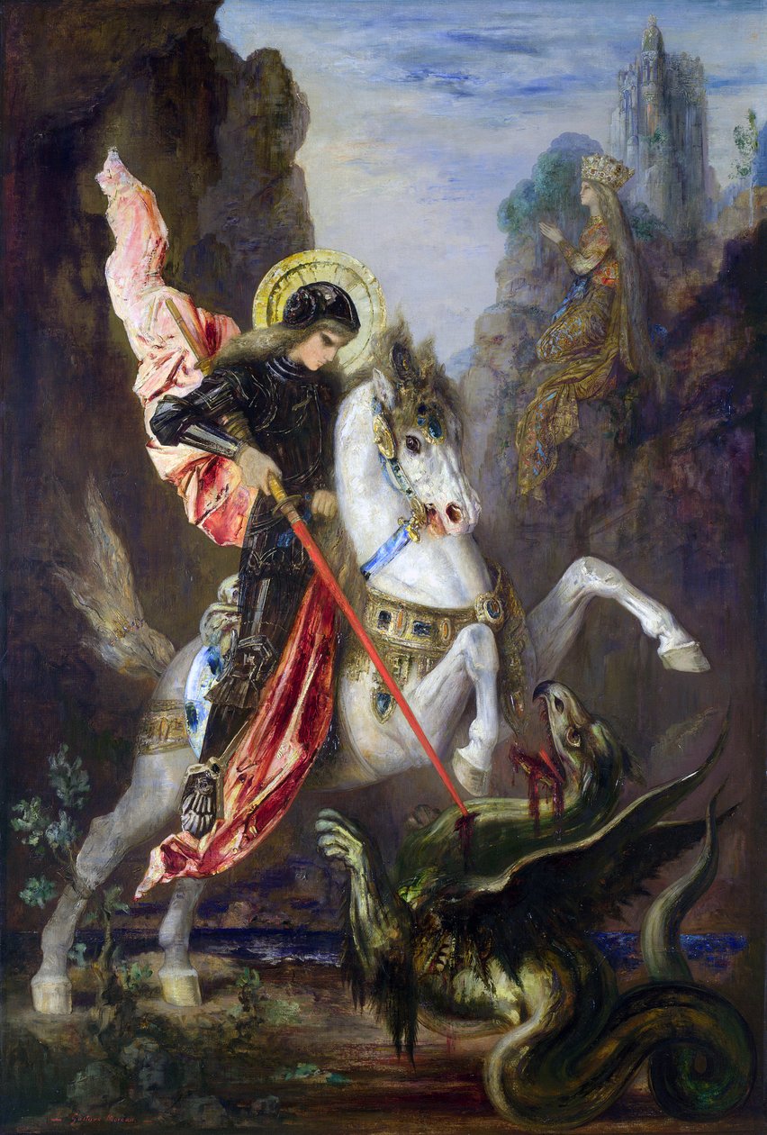 Français :  Saint-Georges et le dragon Saint George and the Dragon - Gustave Moreau
