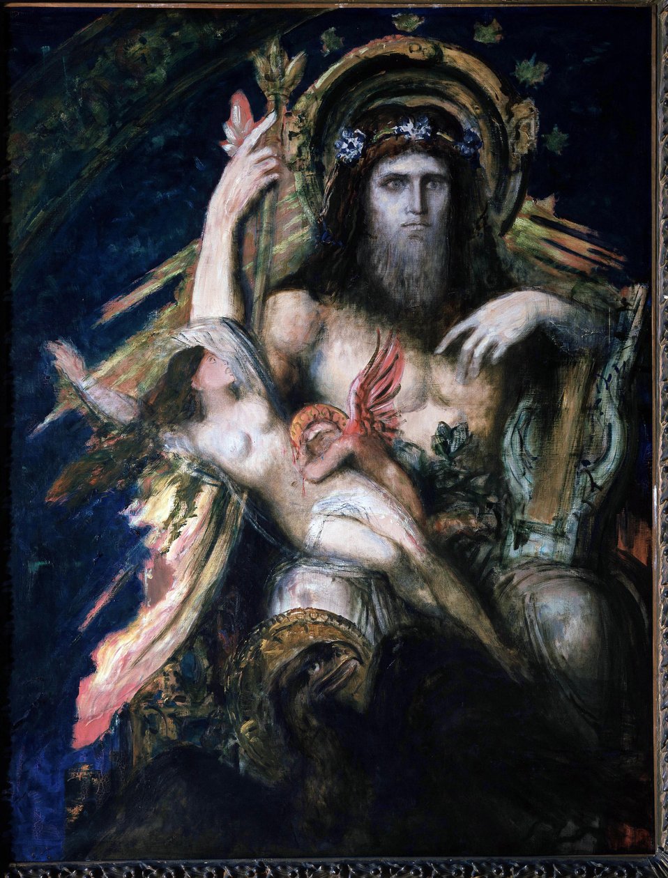 Jupiter (Zeus) et Sémélé (foudroyée) par Gustave Moreau. - Gustave Moreau