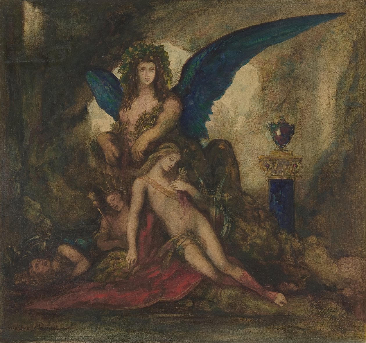 Sphinx dans une grotte Poète, roi et guerrier - Gustave Moreau