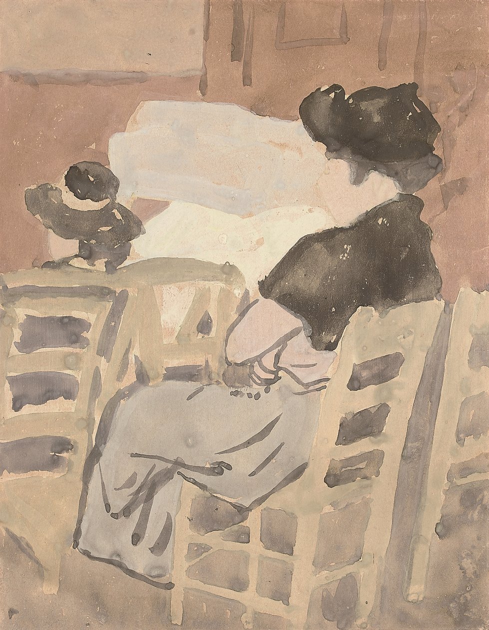 Une femme et une jeune fille dans l