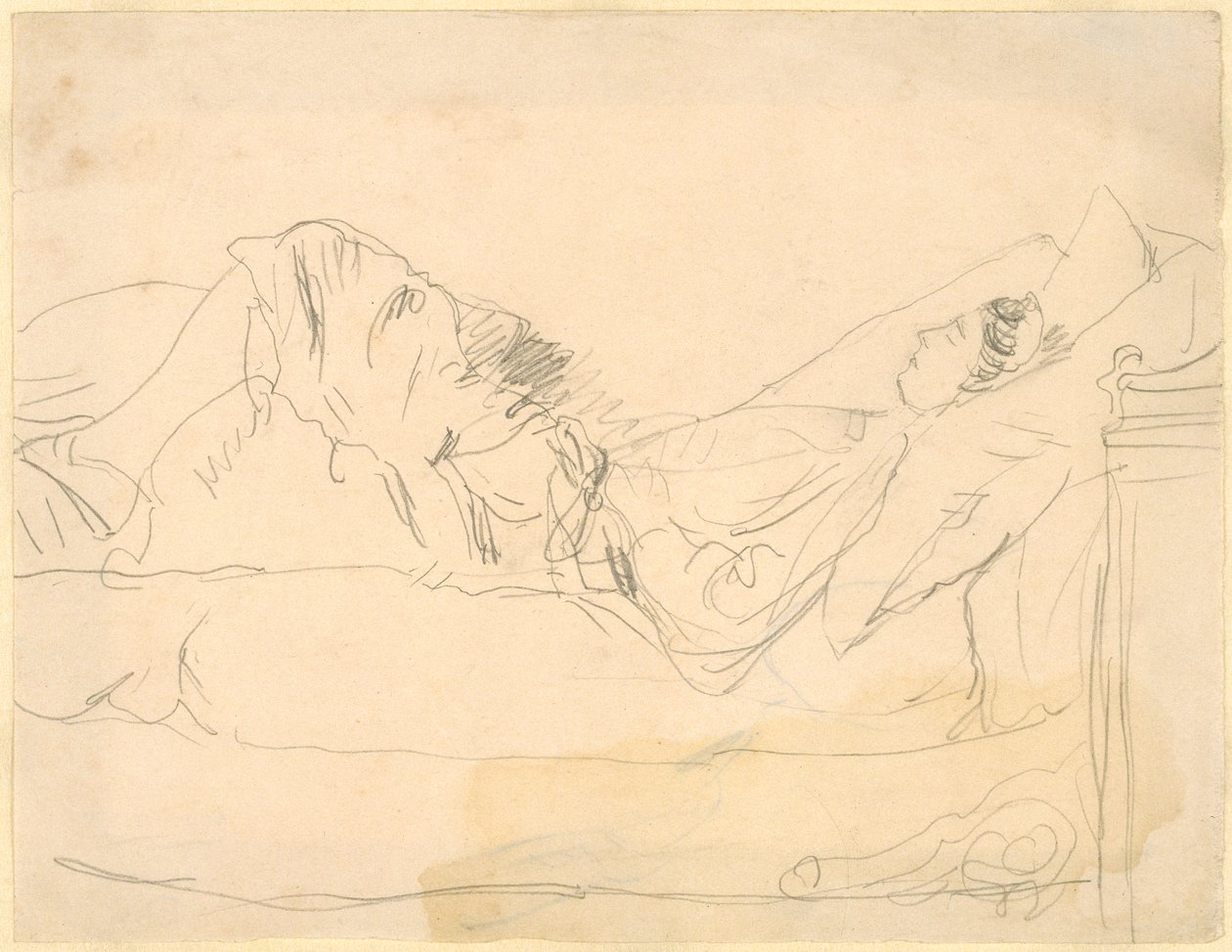 Fille allongée sur un lit - Gwen John