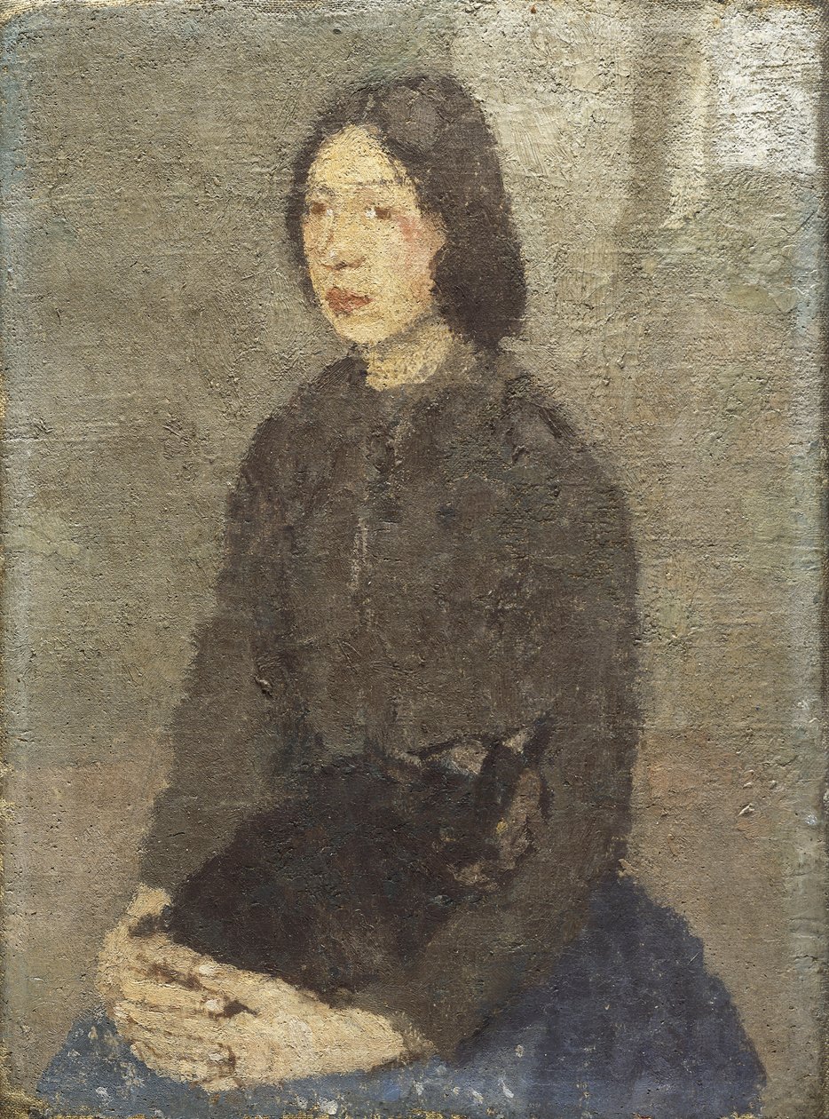 Fille avec un chat sur ses genoux - Gwen John