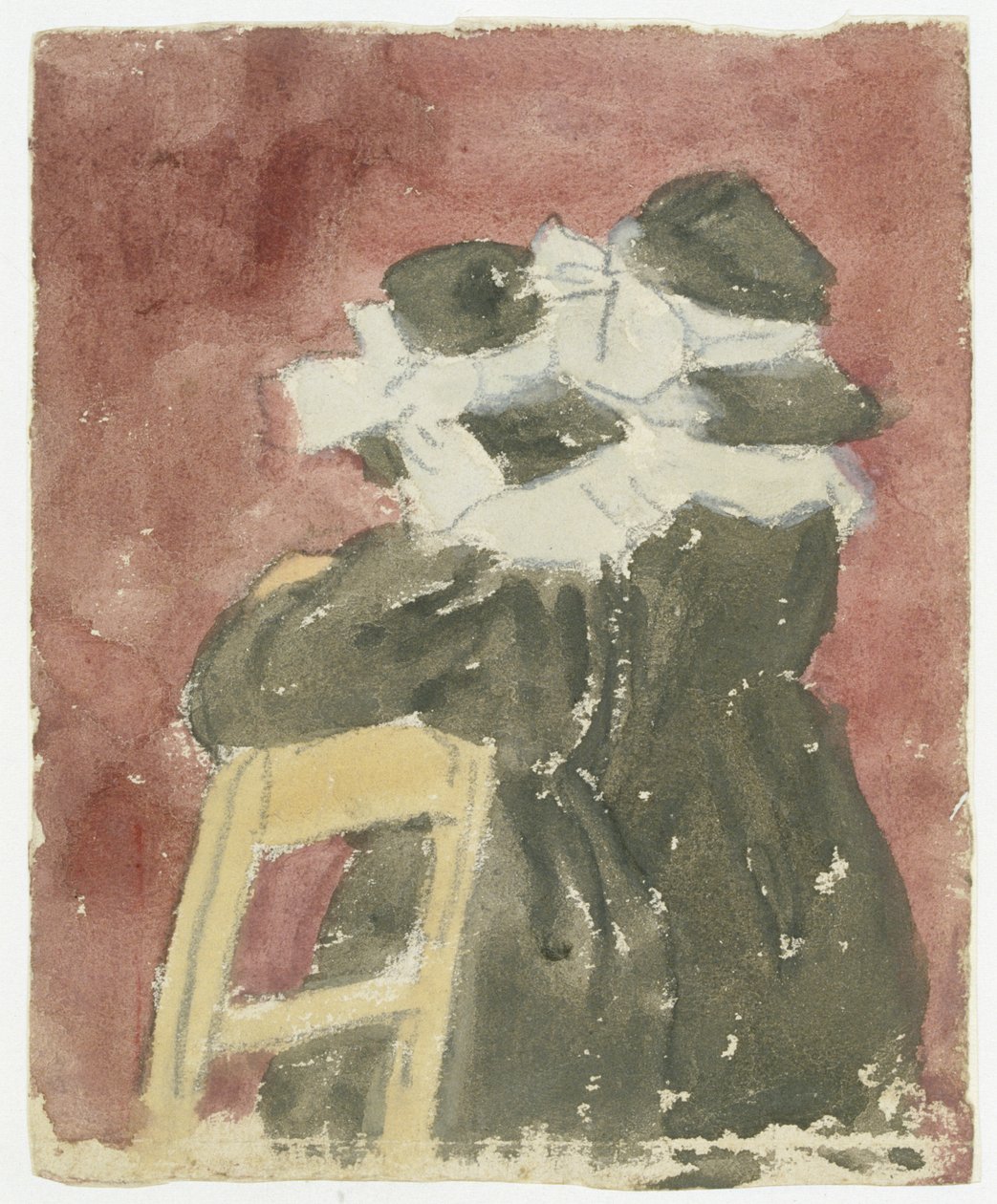 Deux filles debout dans une église - Gwen John