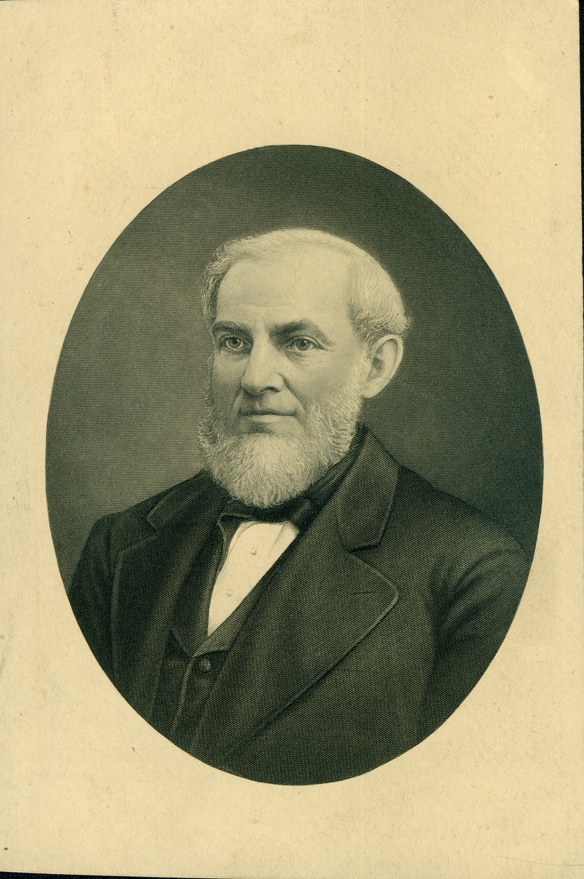 Portrait en buste de Giles Franklin Filley portant un costume et un gilet, tourné vers la gauche - H.B. Hall and Sons