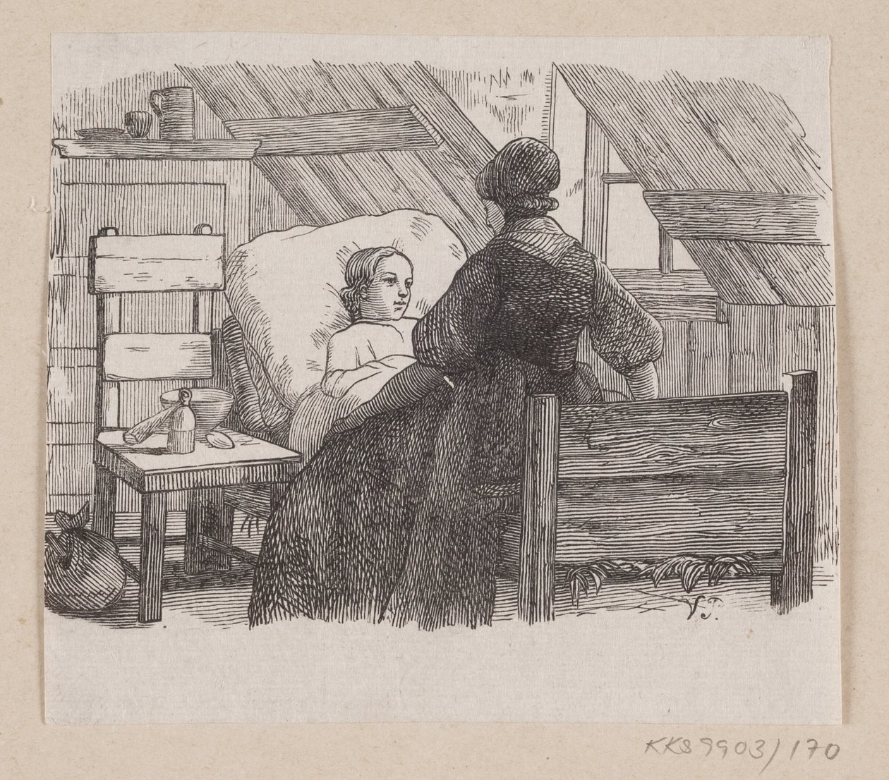 Illustration de "Cinq dans une cosse de pois" dans H.C. Andersen, "Contes et Histoires", Tome 2 - H.P. Hansen