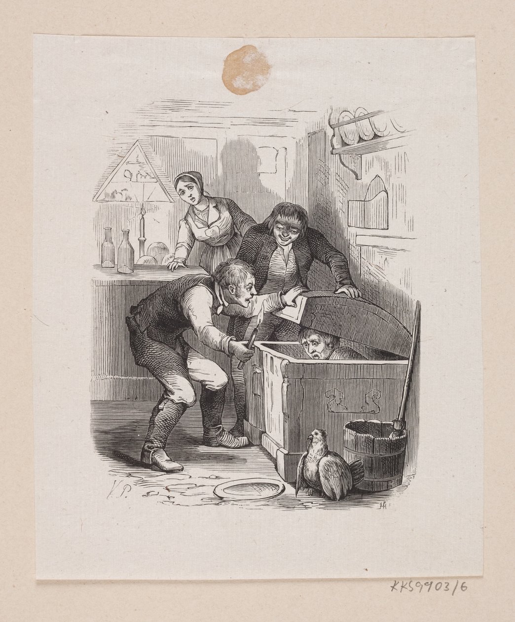 Illustration de "Petit Claus et Grand Claus" dans H.C. Andersen, "Contes et Histoires", Tome 1 - H.P. Hansen
