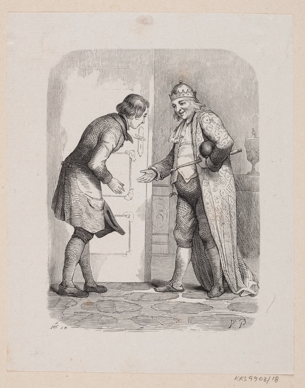 Illustration de "Reisekammeraten" dans H.C. Andersen, "Contes et Histoires", Tome 1 - H.P. Hansen