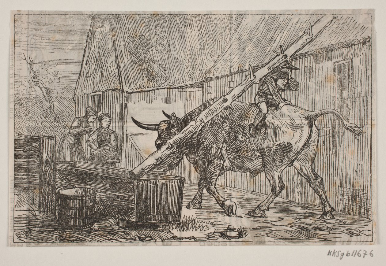 Nissen chevauchant le bœuf - H. C. Henneberg