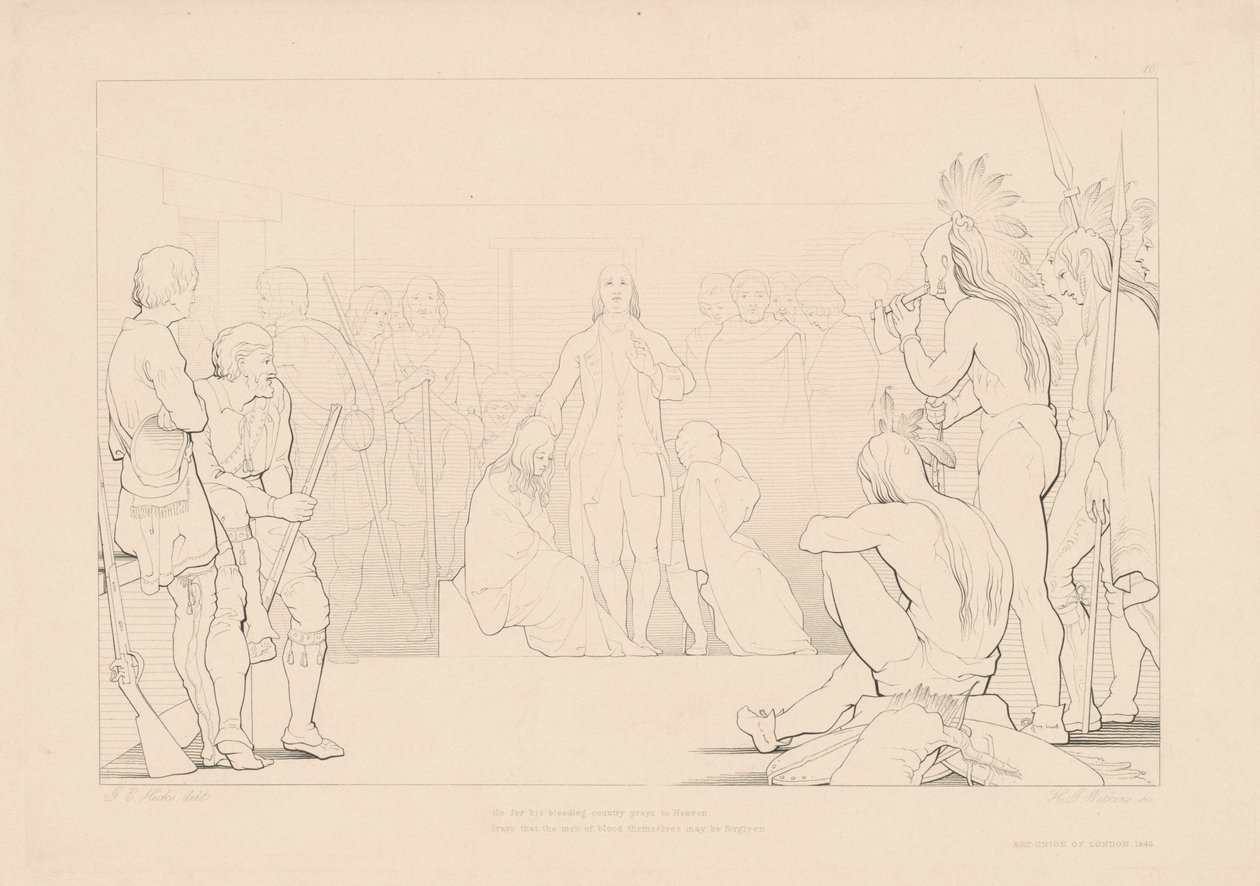 Il prie le ciel pour son pays saignant - H. G. Watkins, after George Elgar Hicks