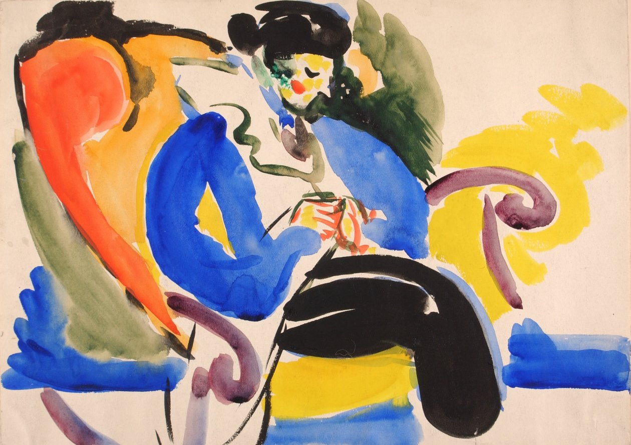 Calligraphique #2 Femme sur chaise - H. Lyman Sayen