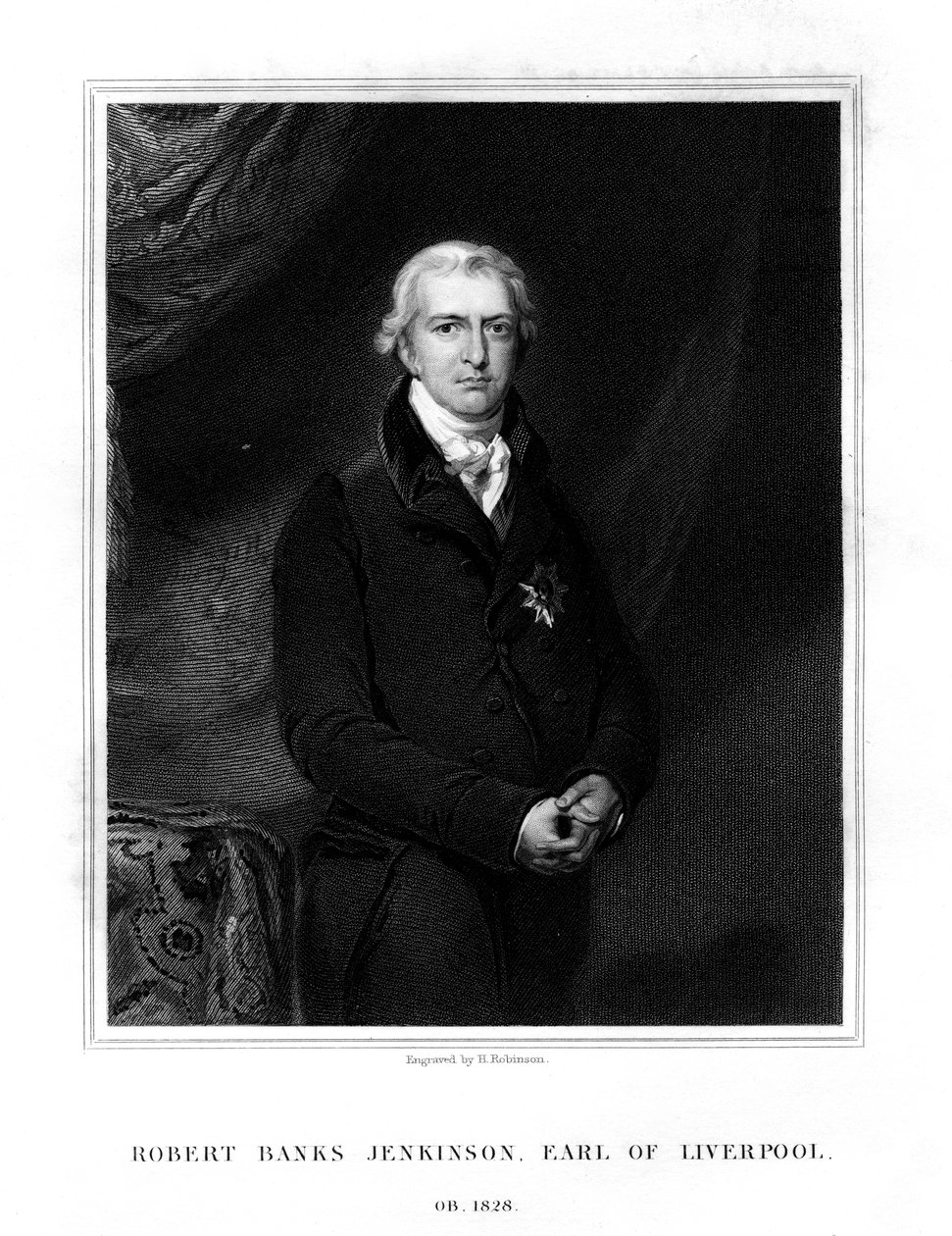 Robert Banks Jenkinson, 2ème Comte de Liverpool, Premier Ministre du Royaume-Uni, 1834 - H. Robinson