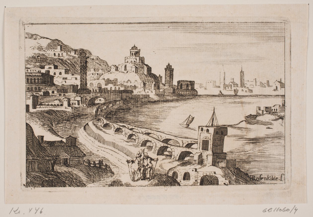 Rive du fleuve avec ville orientale - H. Rosenkilde