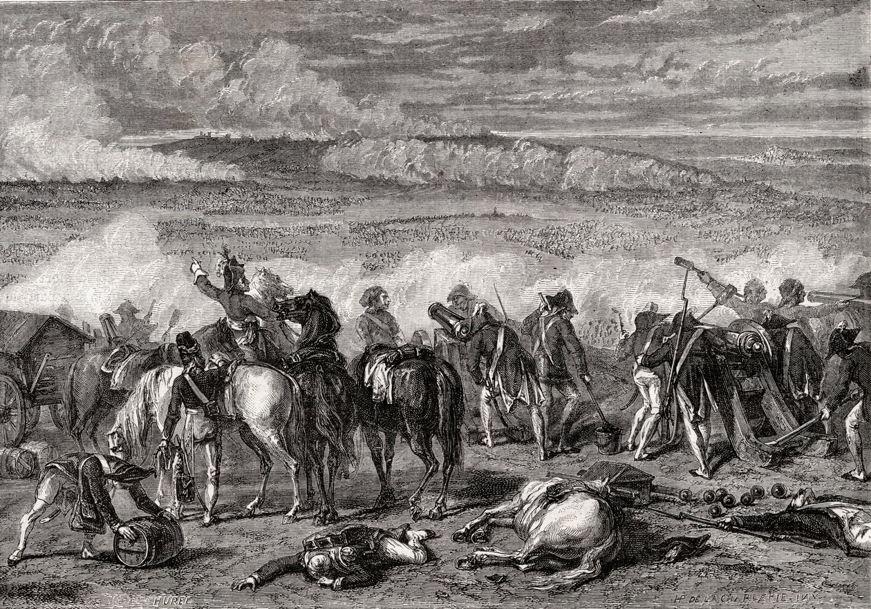 La bataille de Jemappes, 6 novembre 1792, gravée par Alexandre Hurel - H. de la Charlerie