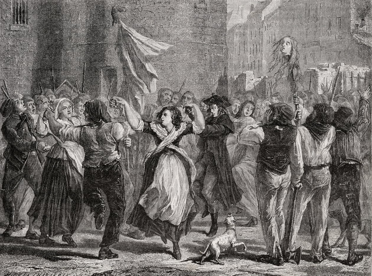 La tête de la princesse Lamballe (1749-92) exposée à Paris, le 3 septembre 1792 - H. de la Charlerie