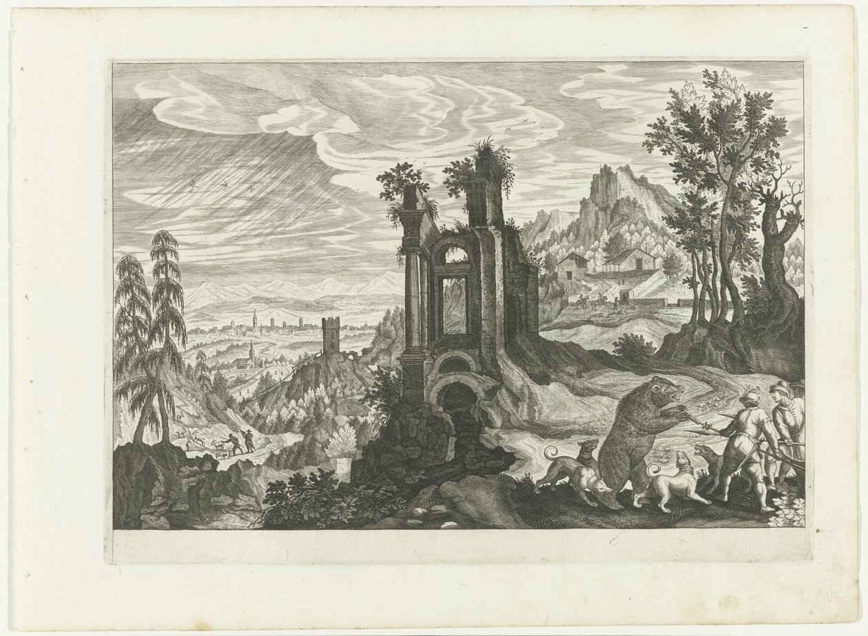 Paysage avec chasse à l