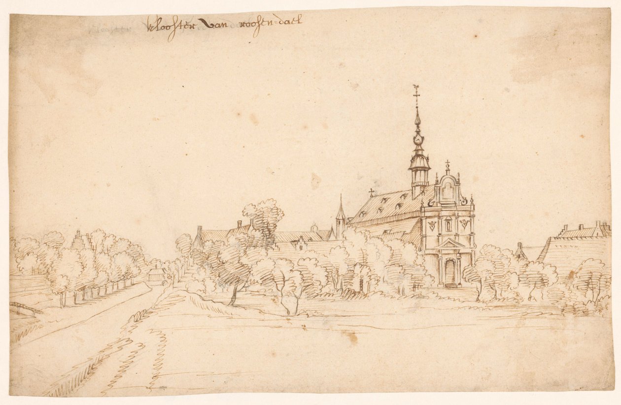 Le monastère Roosendael à Walem, entre les arbres - H. van Wel (attributed to)