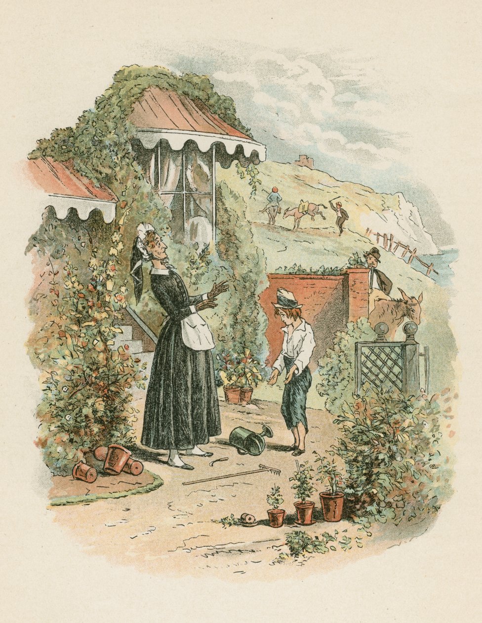 Scène de David Copperfield par Charles Dickens, 1849-1850 - Hablot Knight Browne