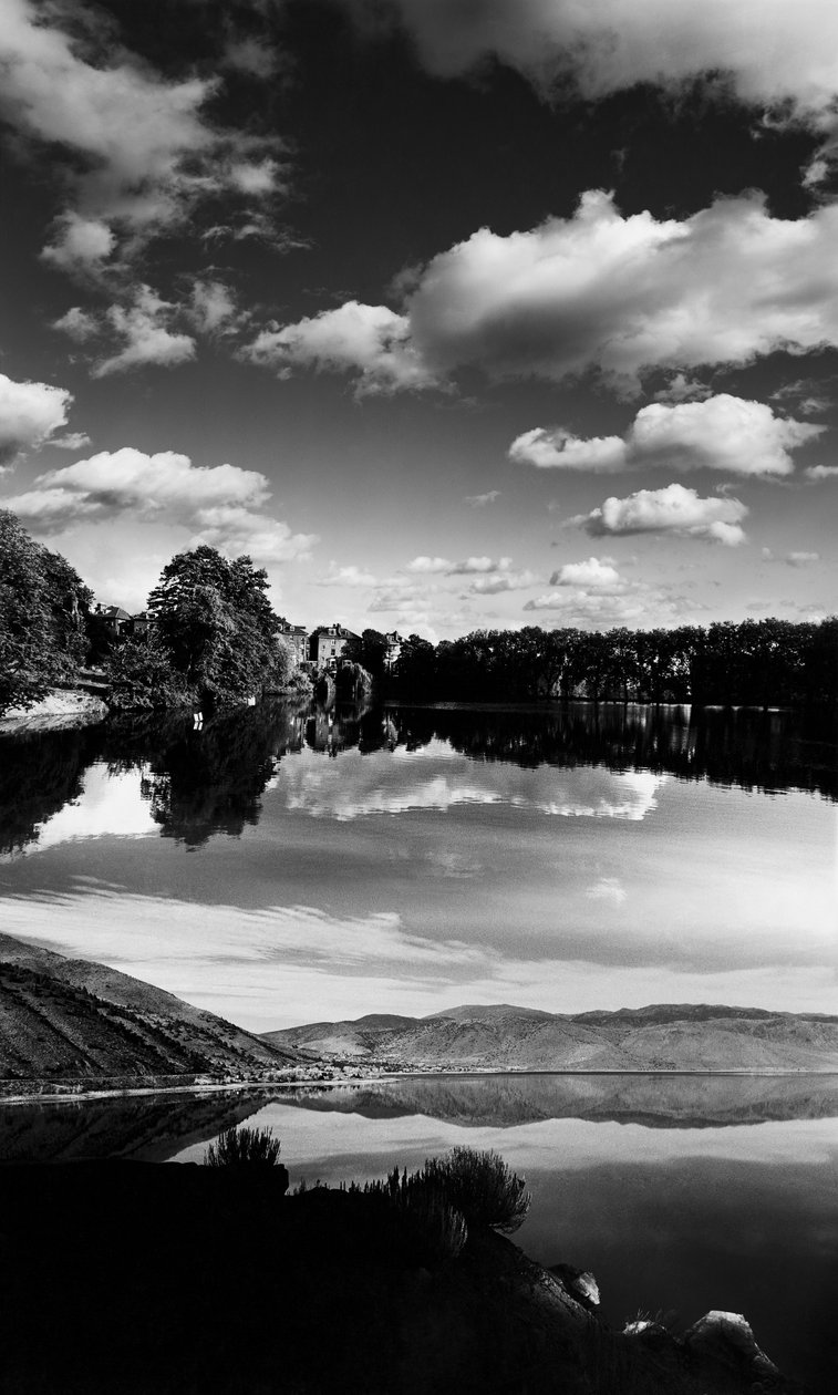 Paysage avec lac (photo n/b) - Hag Hag