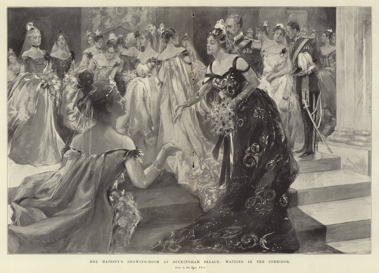 Le salon de Sa Majesté au palais de Buckingham (gravure) - Hal Hurst