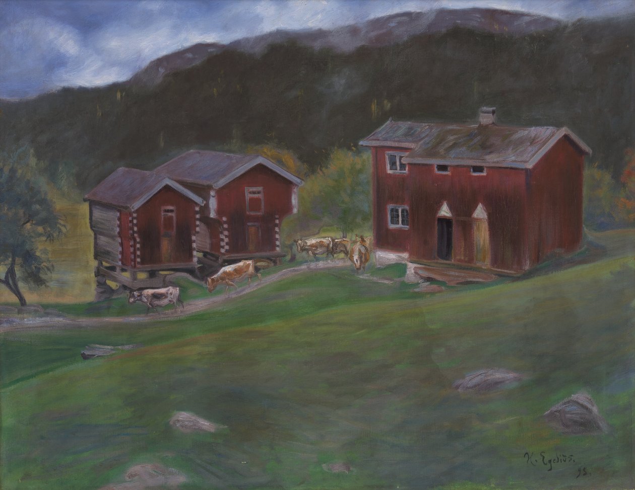 Cour de ferme à Åse en Telemark, Norvège - Halfdan Egedius