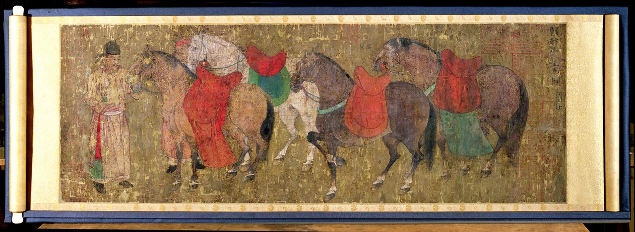 Un palefrenier avec des chevaux - Han Gan