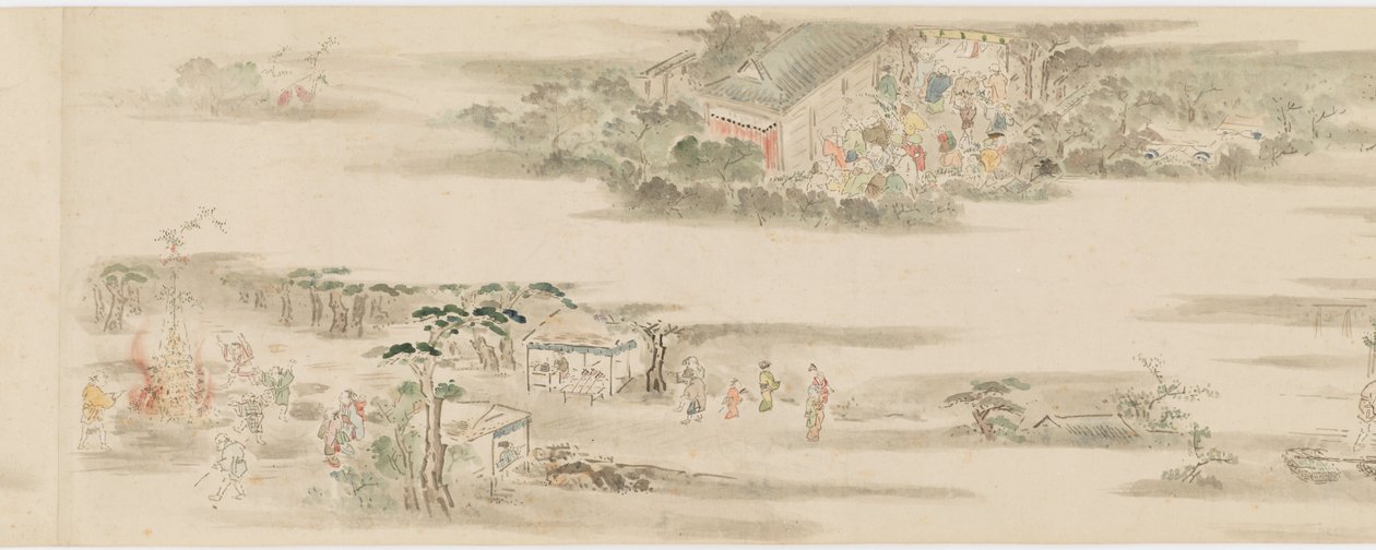 Passe-temps et occupations des douze mois, période Edo, fin du XVIIe-début du XVIIIe siècle - Hanabusa Itcho
