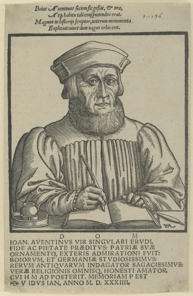 Ioannes Aventinus - dedicatio Annalium Boiorum - Hanns Lautensack