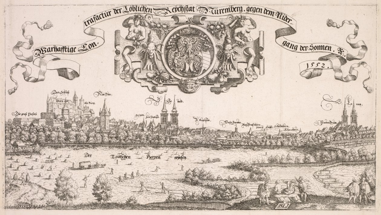 Vue panoramique de Nuremberg : Partie centrale - Hanns Lautensack