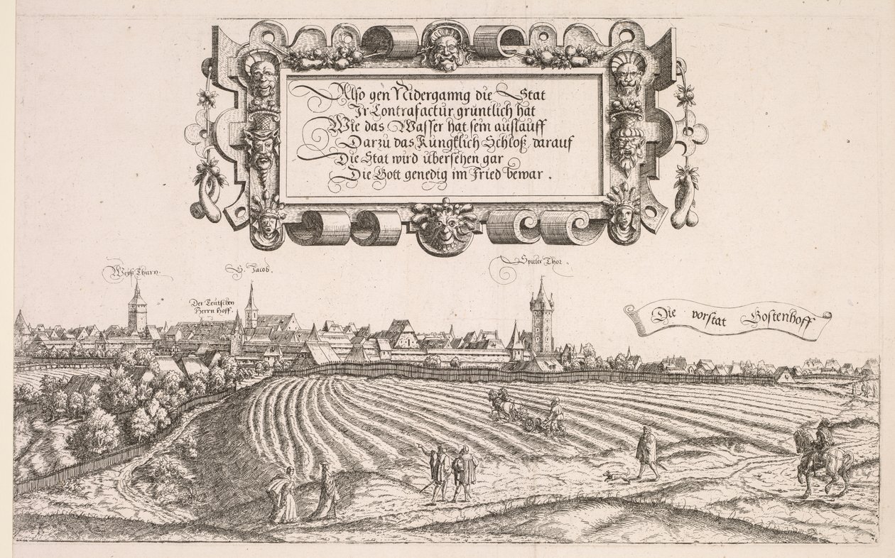 Vue panoramique de Nuremberg : Partie droite - Hanns Lautensack