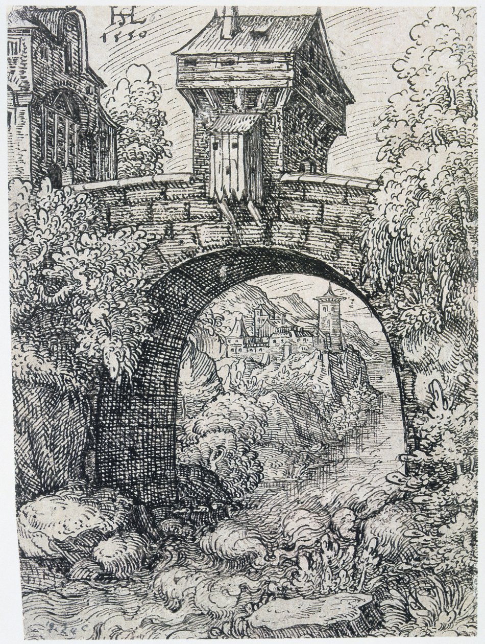 Paysage avec pont, 1550 - Hanns Sebald Lautensack