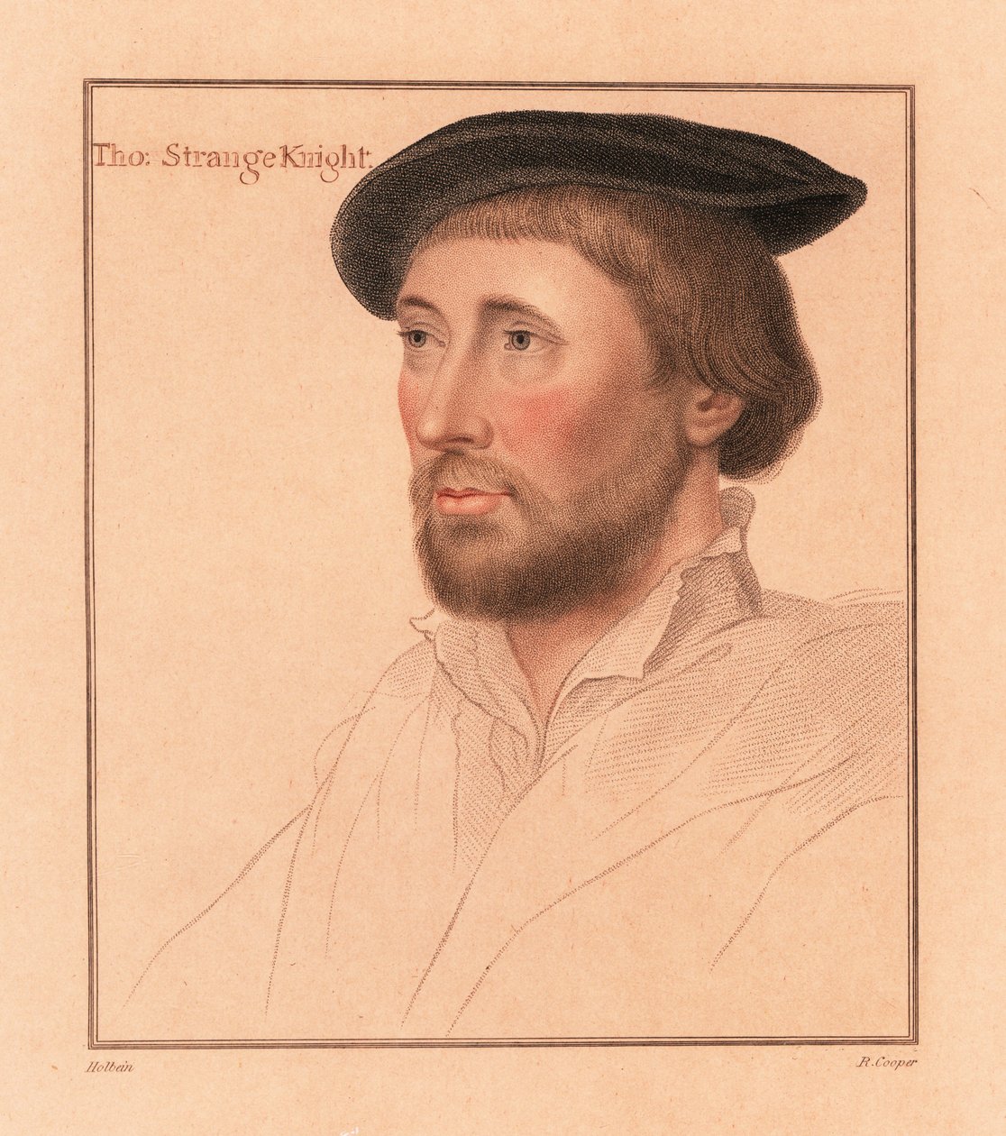 Sir Thomas le Strange de Hunstanton, Haut Shérif du Norfolk (1812) (gravure) - Hans (after) Holbein the Younger