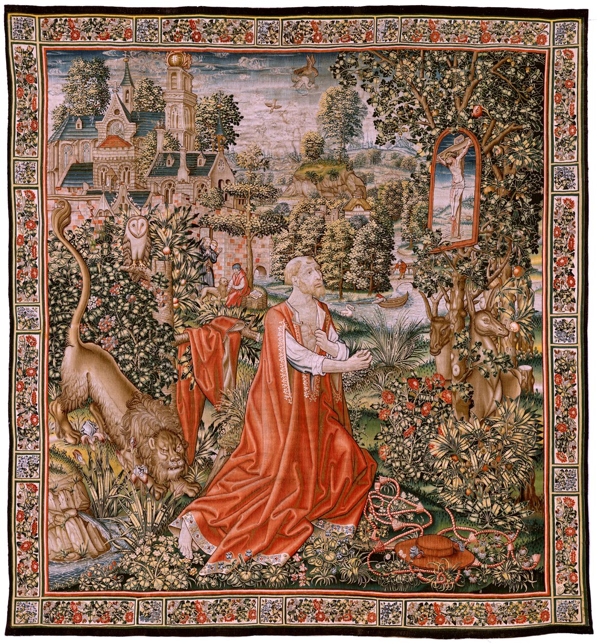 Saint Jérôme pénitent ou Saint Jérôme dans le désert - Hans (school of) Memling