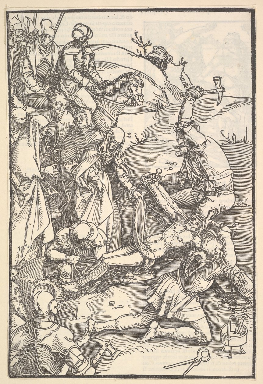 Christ cloué sur la croix, verso : Christ cloué sur la croix, du Speculum Passionis Dom..., 1507 - Hans Baldung