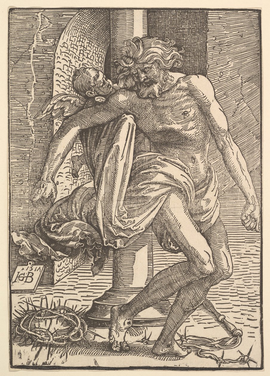 Christ avec les instruments de torture soutenu par un petit ange - Hans Baldung