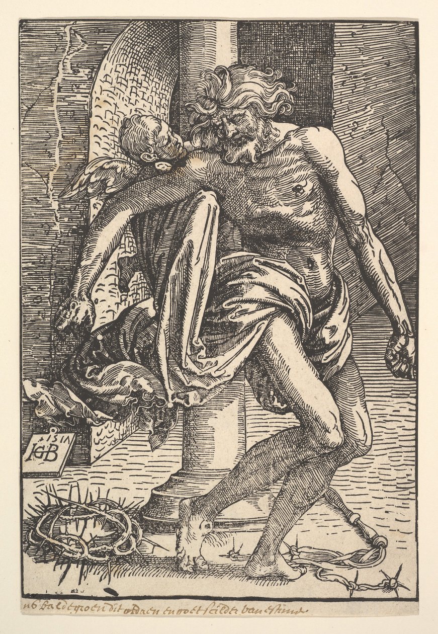 Christ avec les instruments de la torture soutenu par un petit ange, 1517 - Hans Baldung